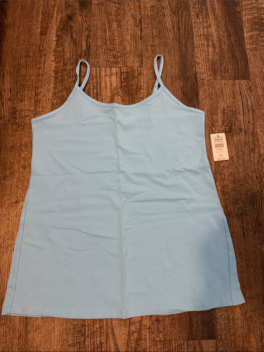 torrid Sky Blue Slim Strap Camisole
